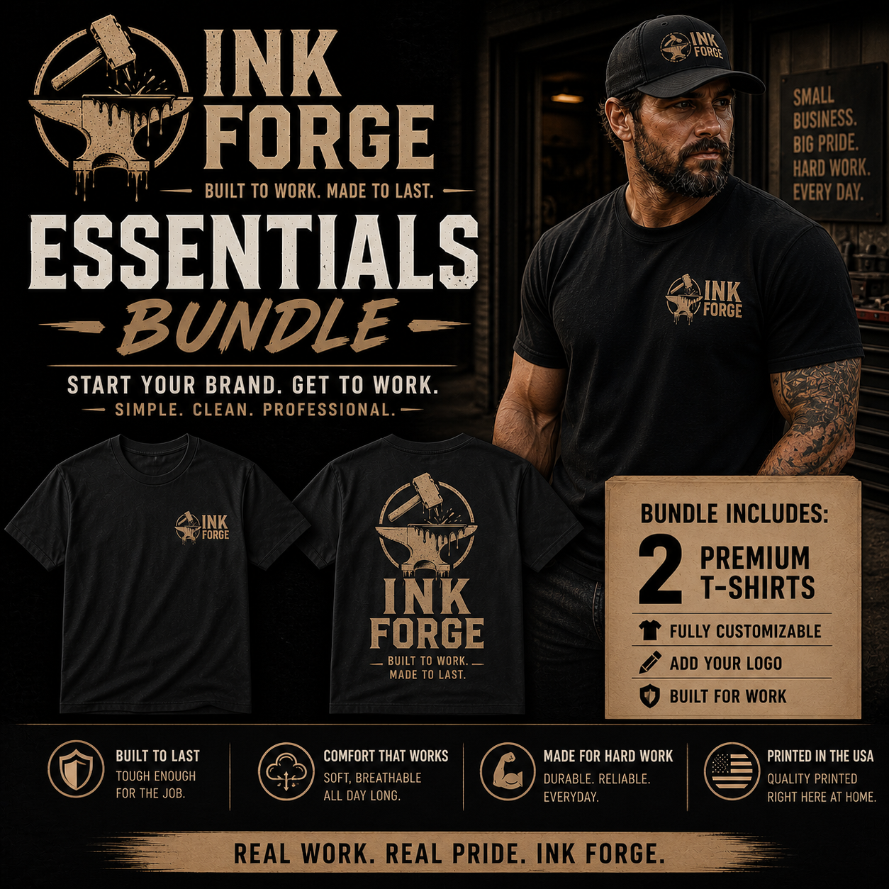 Custom Shirt Bundle – Personalized Photo Shirts Gift Set | ink forge essential